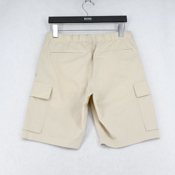 Theory Men's Muslin Cargo Shorts Elastic Waist Drawstring Regular Fit Poplin S - Picture 9 of 10